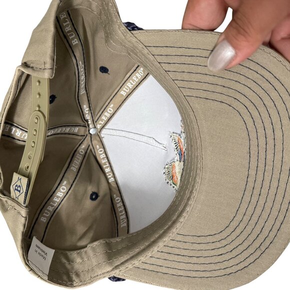 Burlebo Tan Embroidered Flying Mallard Duck Rope Paddy Cap Snapback Mens OS - Picture 6 of 6